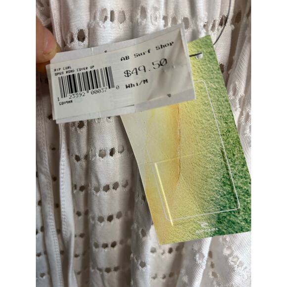 NEW Rip Curl Women's Open Road Beach Cover Up White Sz Medium - Picture 5 of 6